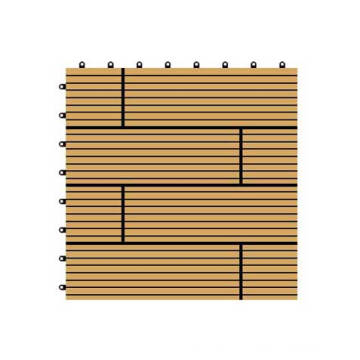 300 * 300 * 22mm Fabriqué en Chine DIY WPC Decking Tile, Composite Decking DIY Tile